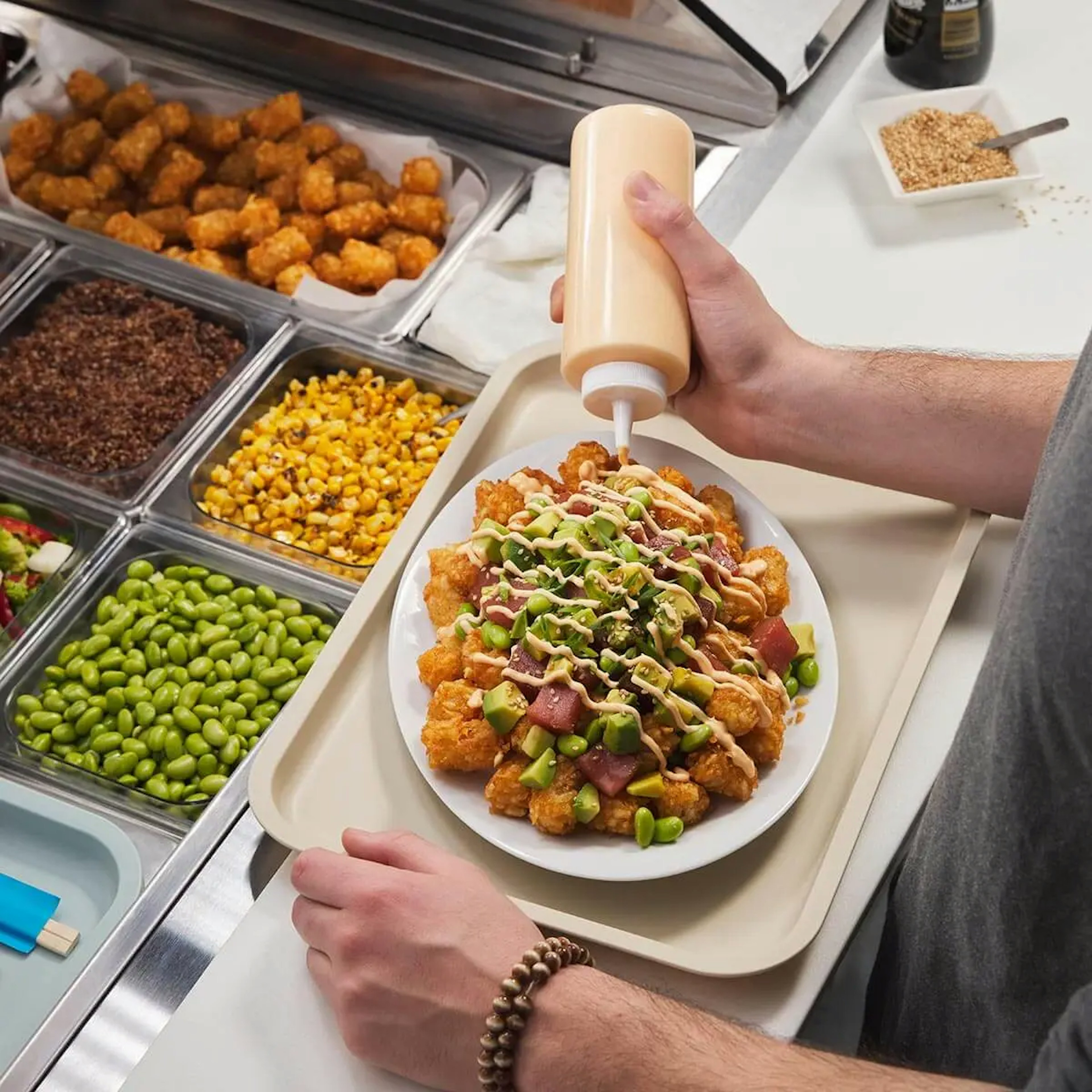 Food Station: Japanese Loaded Poke Tots for College & University