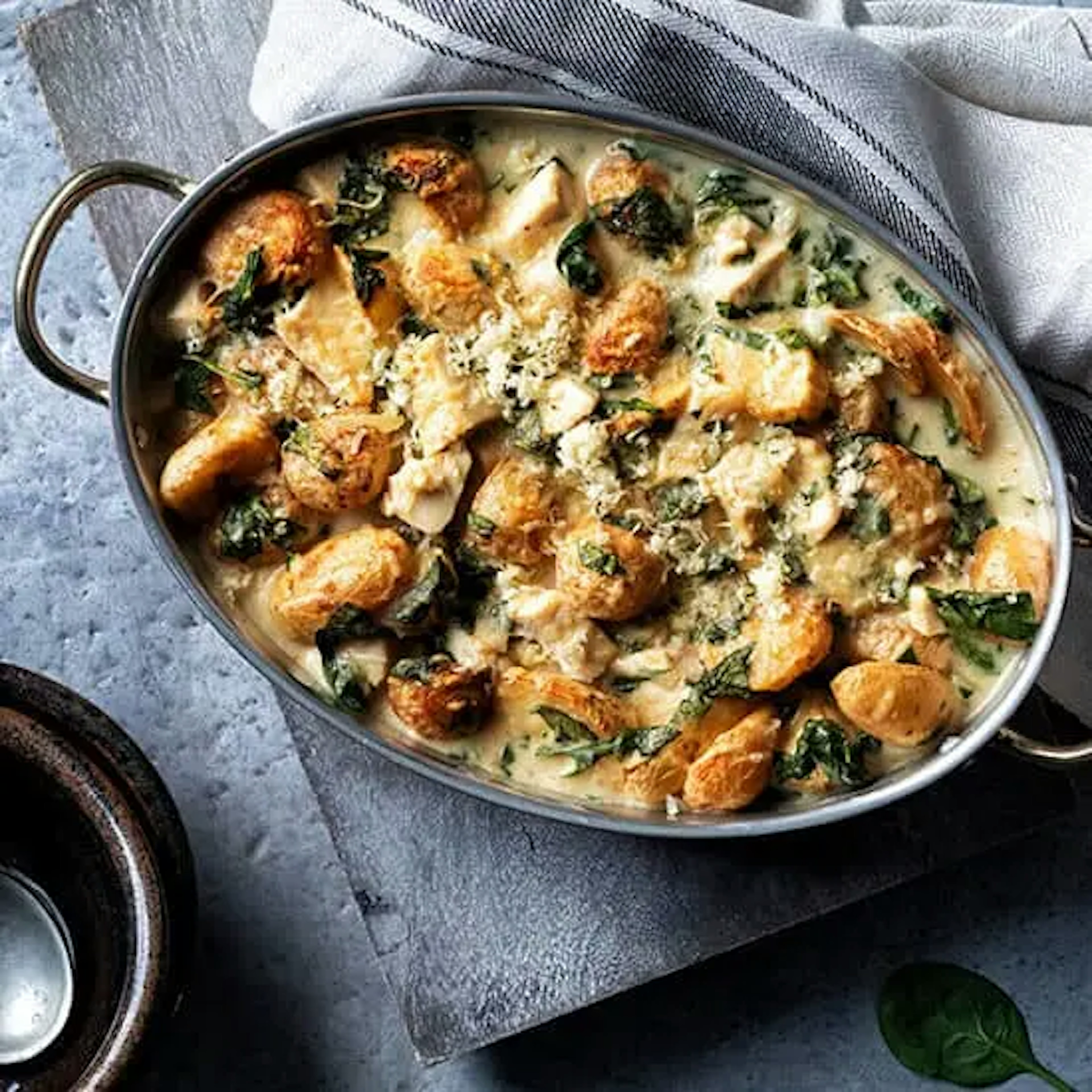 Parmesan, Potato and Spinach Florentine