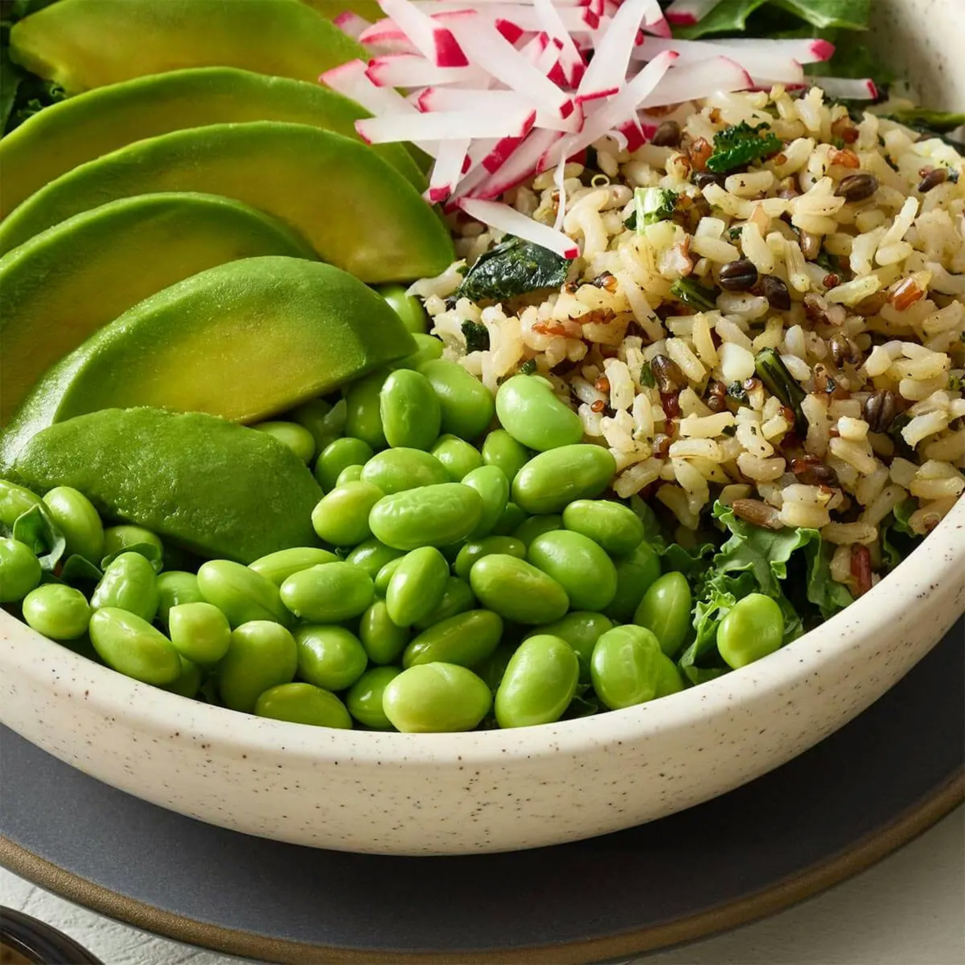 Healthy Grains Bowl with Turmeric, Carrot and Ginger Dressing Recipe Card