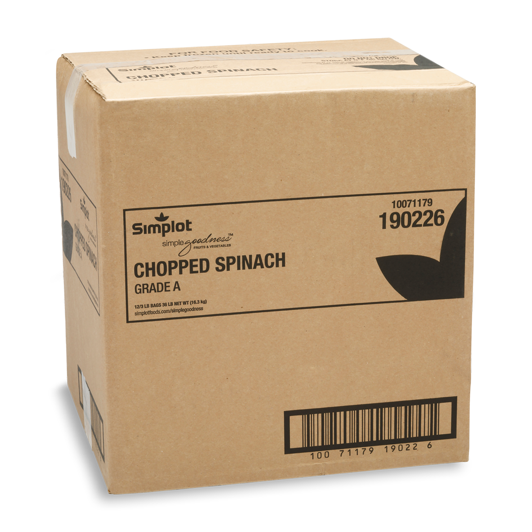 Chopped Spinach, Wet Pack