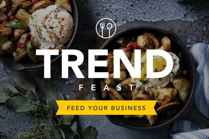 Trend Feast - Feed Your Business - Logo on recipe image